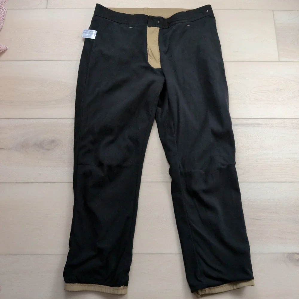 Orvis Fleece Lined Pants Mens 36x30 Tan Khaki Nylon Stretch Hiking Outdoor